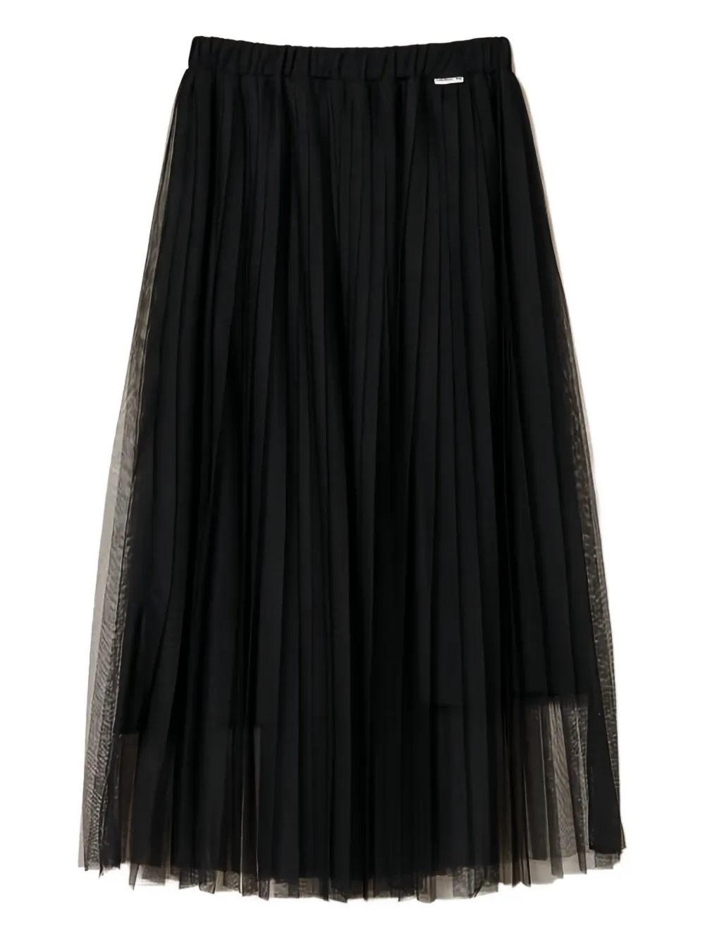 Twinset Pleated Midi Skirt In Black