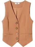 TWINSET scuba-jersey waistcoat - Brown