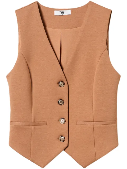 TWINSET scuba-jersey waistcoat