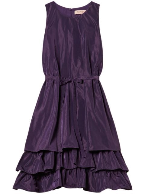 ruffled-hem dress