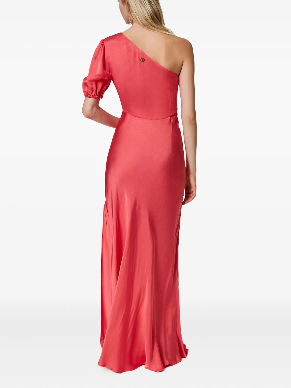 TWINSET Asymmetrische maxi-jurk met pofmouwen Roze