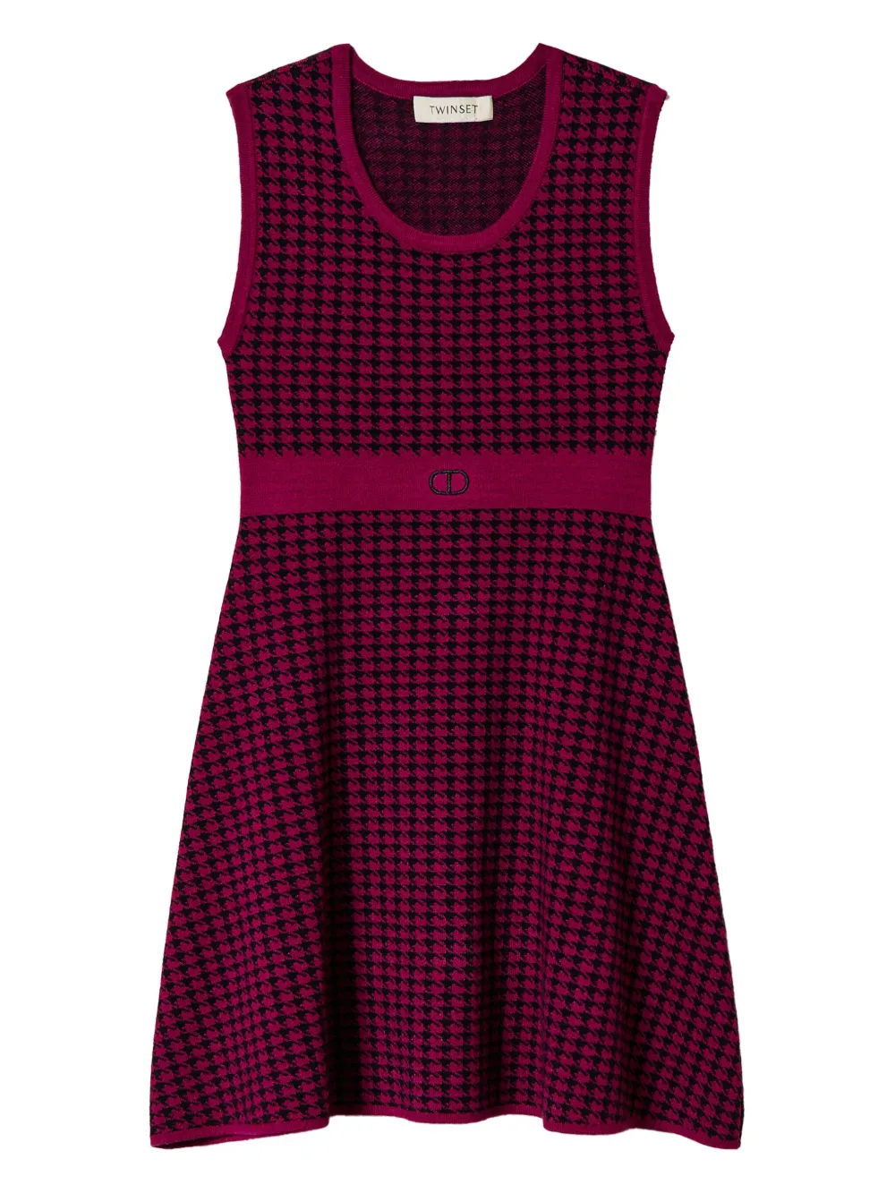 TWINSET Kids Jurk met pied-de-poule jacquard Roze