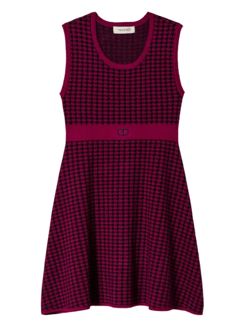 TWINSET Kids houndstooth jacquard dress