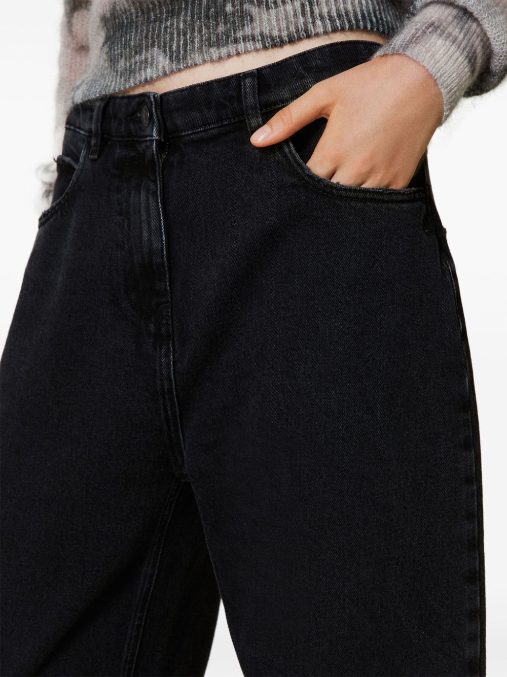 Shop Twinset Carrot Fit Jeans In Black