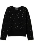 TWINSET pearl-embellished crew-neck sweatshirt - Black