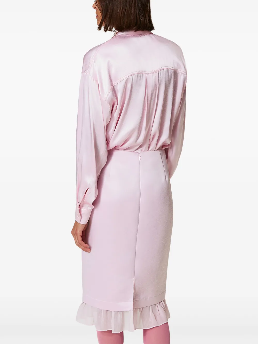 TWINSET Satijnen overhemd Roze