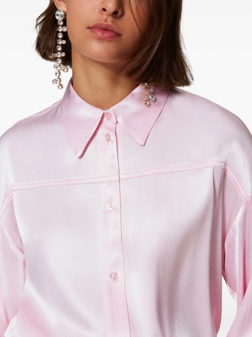 TWINSET Satijnen overhemd Roze
