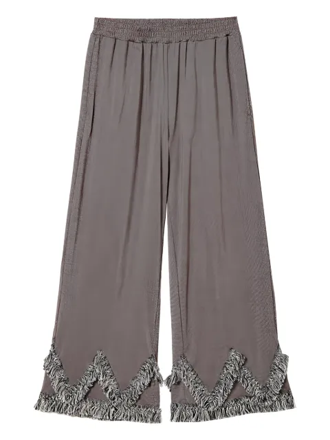 TWINSET fringe-trimmed palazzo trousers