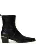 TWINSET 50mm laminated-panel cowboy boots - Black