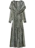 TWINSET snake-print creponne maxi dress - Grey