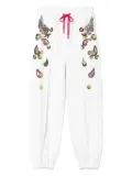TWINSET paisley-sequin track pants - White
