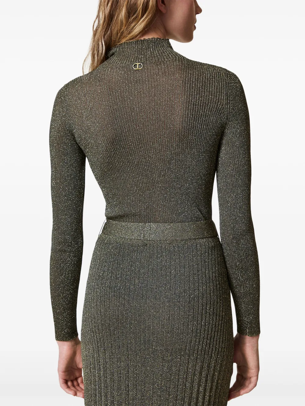 TWINSET Trui met lurex details Grijs