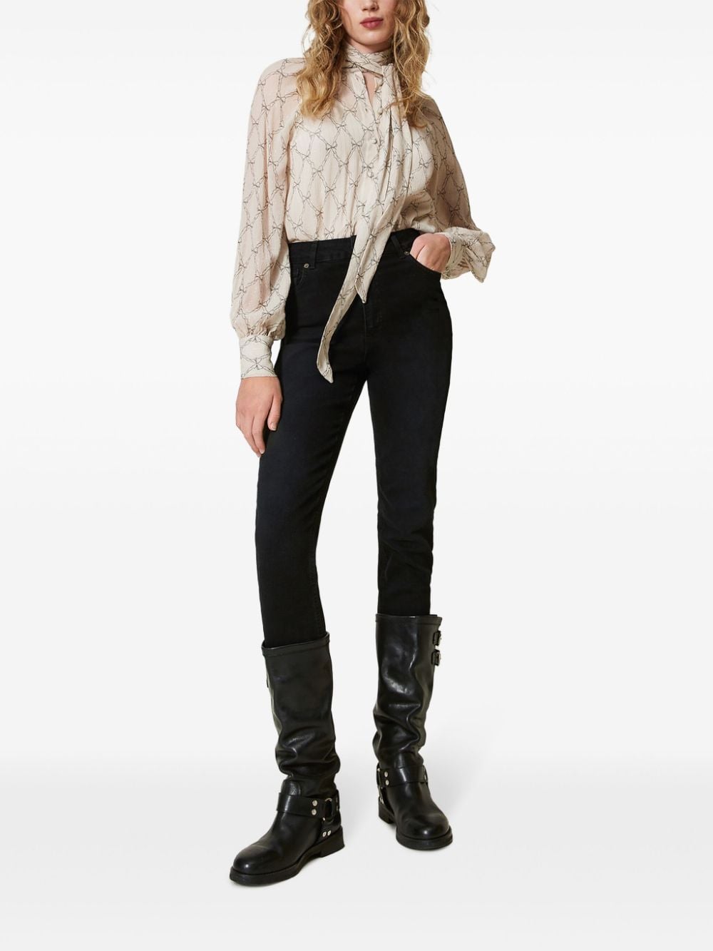 TWINSET Skinny jeans - Zwart