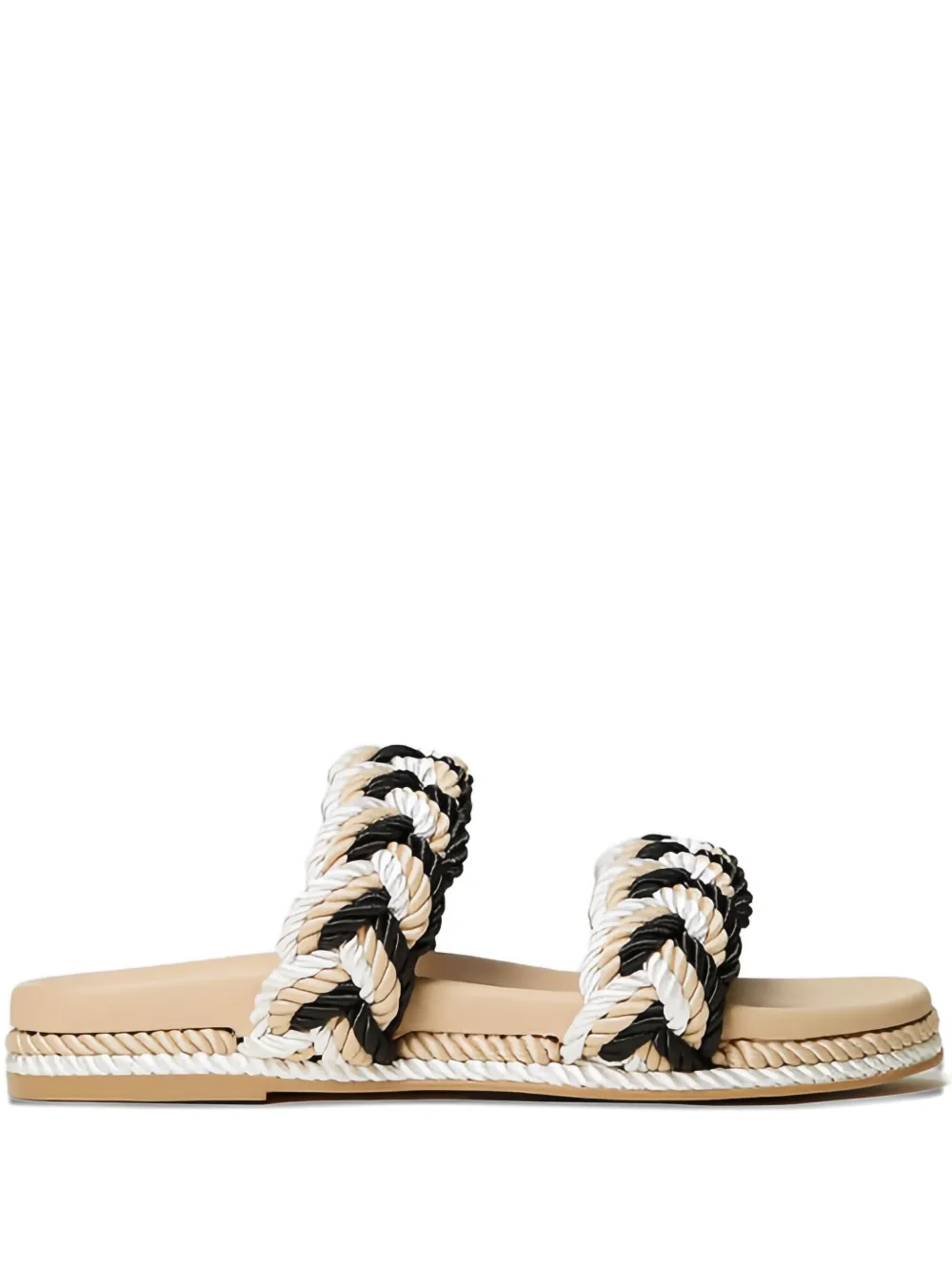TWINSET braided double-band sandals Neutrals