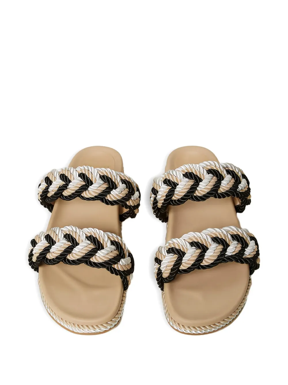 TWINSET braided double-band sandals Neutrals
