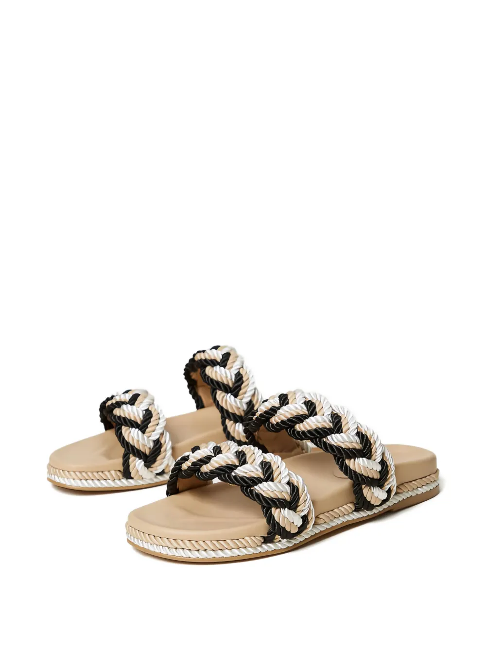 TWINSET braided double-band sandals Neutrals