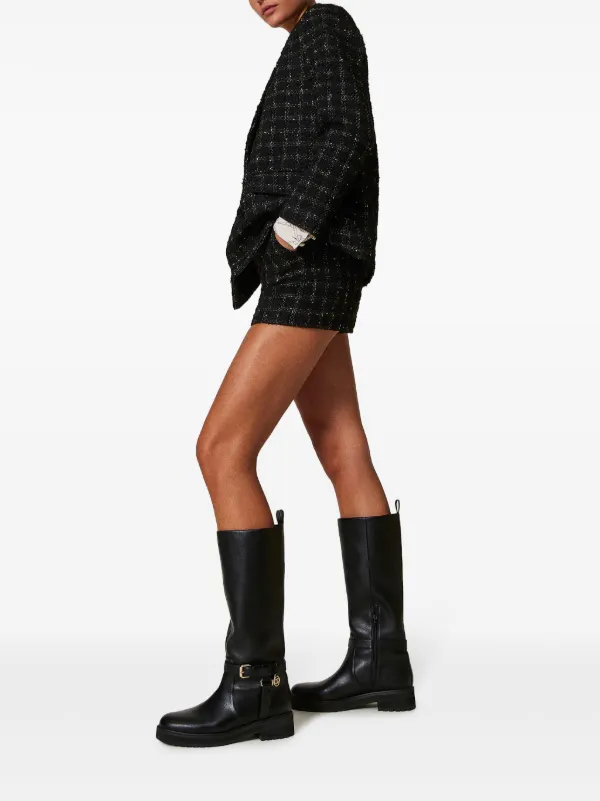 Bottes Femme En Cuir Noir, Taille 40 - Sans Marque, Neuf Sans Emballage D'origine - Style Classique, Département Femme