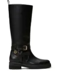 TWINSET 40mm Oval T leather boots - Black