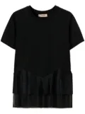 TWINSET tulle t-shirt - Black