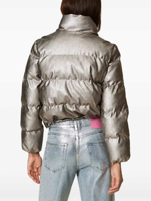 TWINSET Laminated Puffer Jacket Grey FARFETCH ID