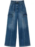 TWINSET high-rise belted jeans - Blue