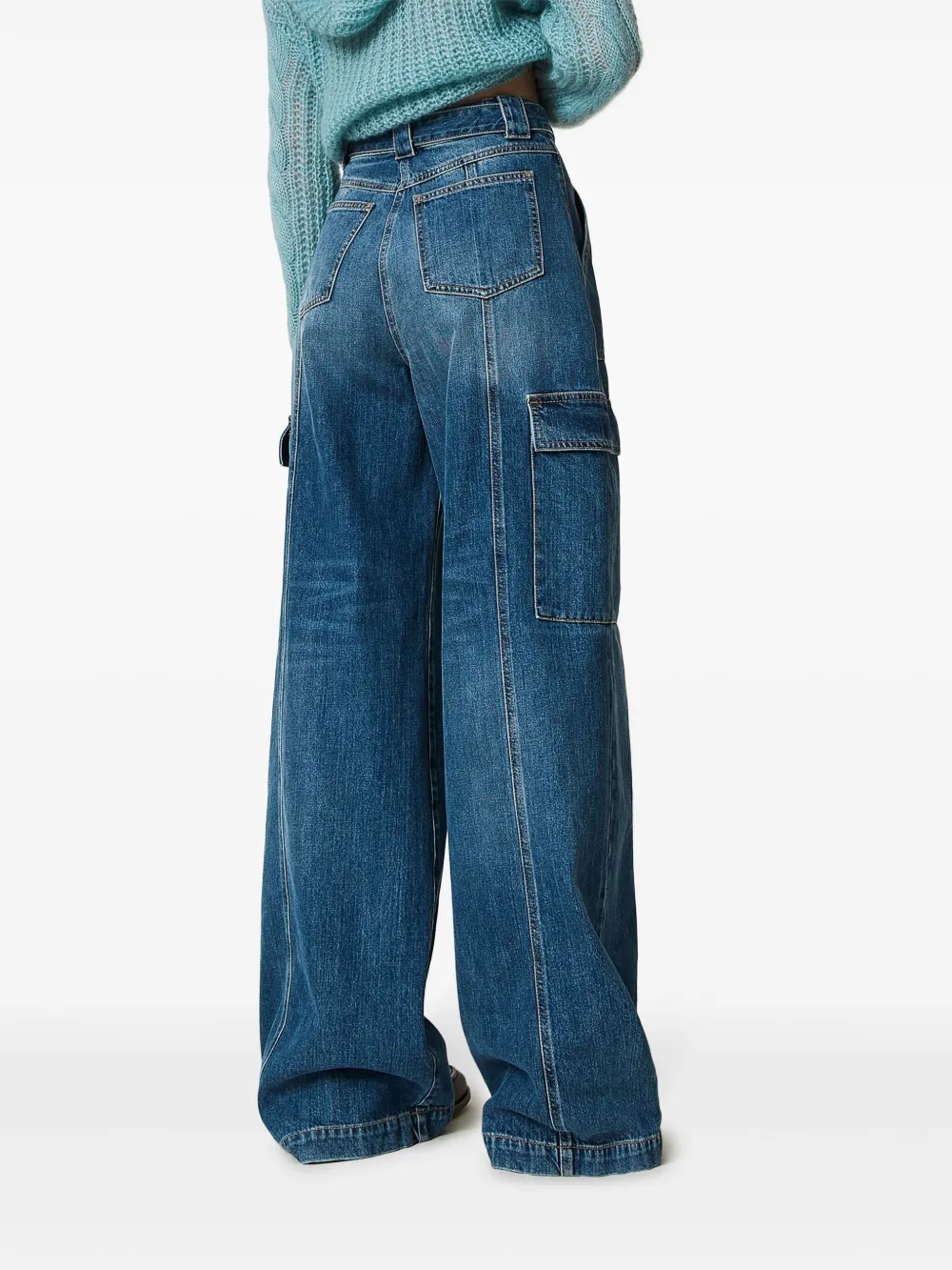 TWINSET High waist jeans Blauw