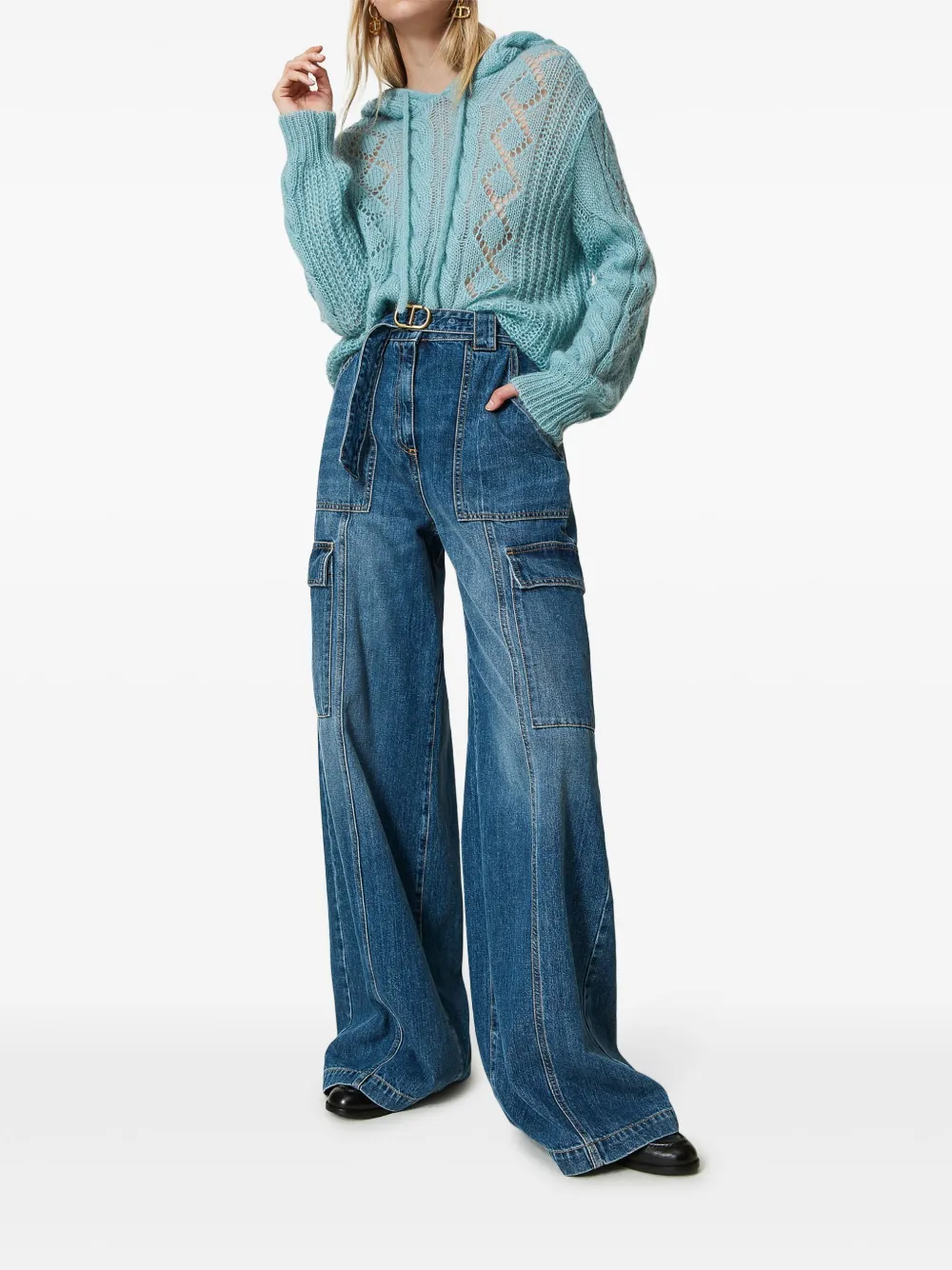 TWINSET High waist jeans - Blauw