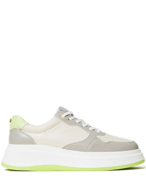 TWINSET colour-block faux leather trainers
