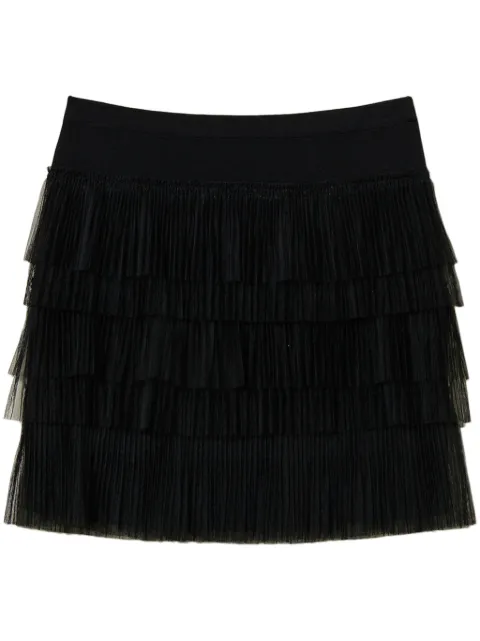 TWINSET tulle-inserts mini skirt 