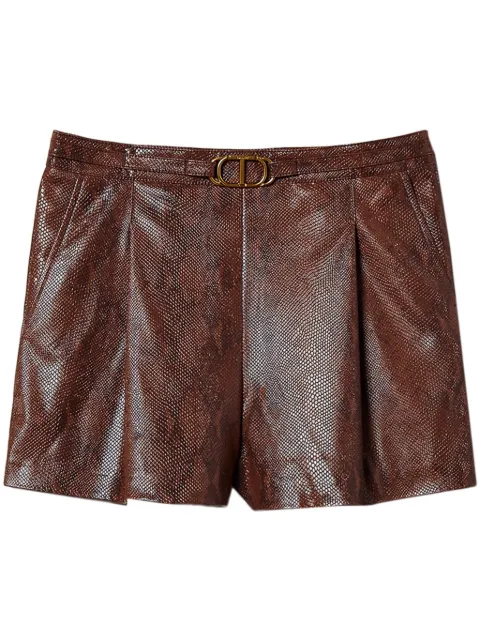 TWINSET lizard-skin shorts