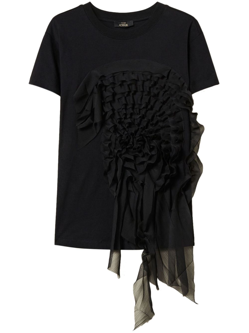 TWINSET ruffled t-shirt - Black