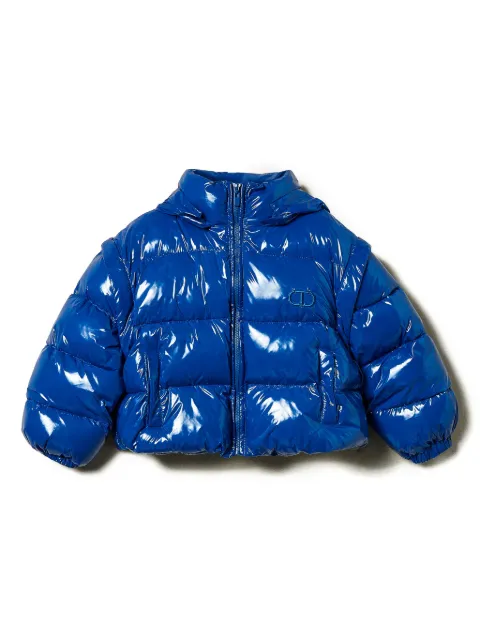 TWINSET Kids logo-embroidered puffer jacket 