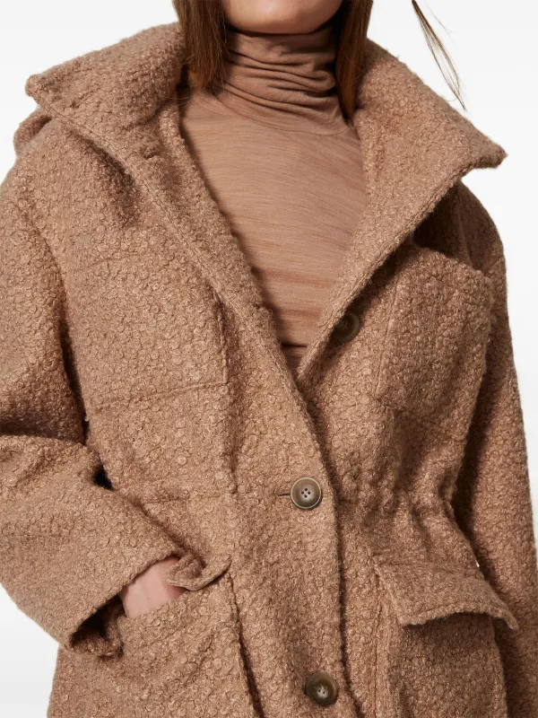 【美品】TWINSET ダブルウール混紡パーカーコート TWINSET パーカーコート | ブラウン | FARFETCH JP