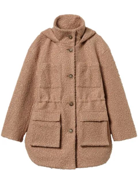 TWINSET curly-finish parka coat