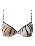 TWINSET animal-print push-up bikini top - Neutrals