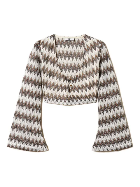TWINSET chevron bell-sleeve top