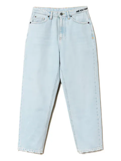 TWINSET five-pocket raw-hem jeans