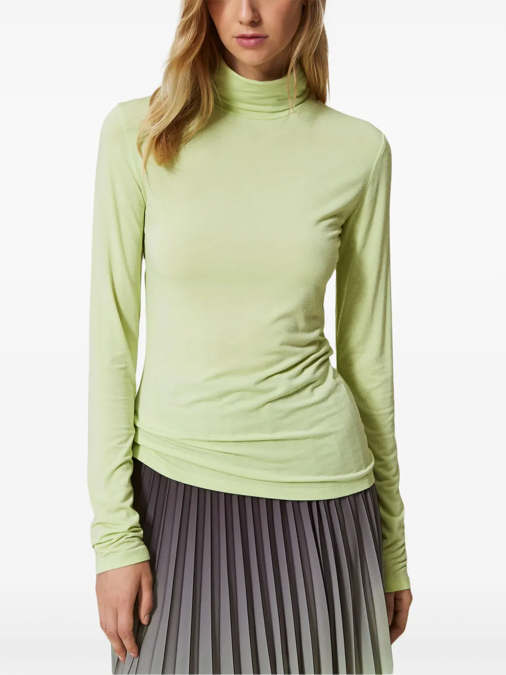 TWINSET T-shirt met col - Groen