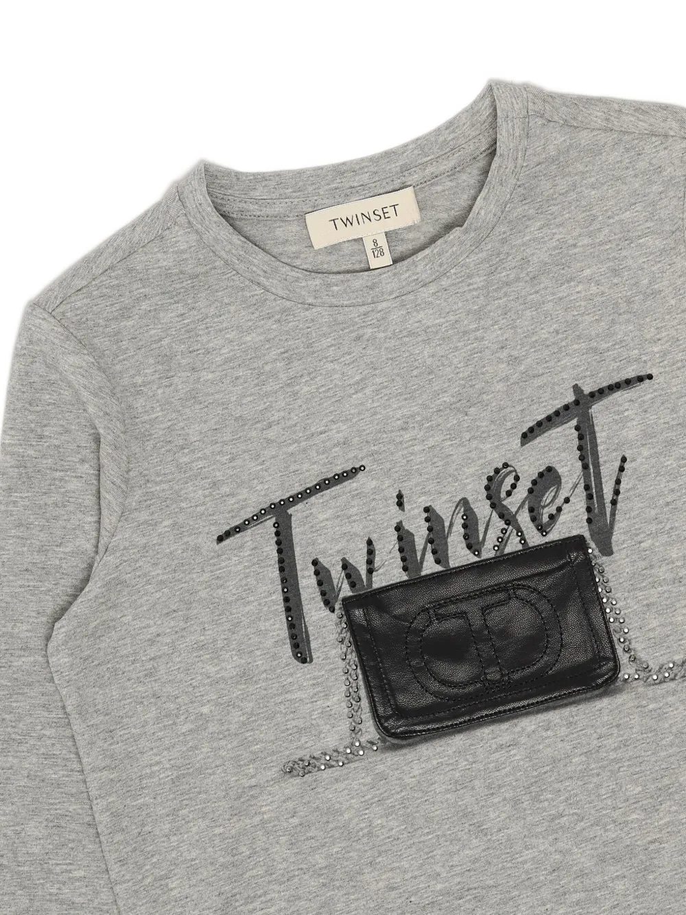 TWINSET Kids T-shirt met logoprint Grijs