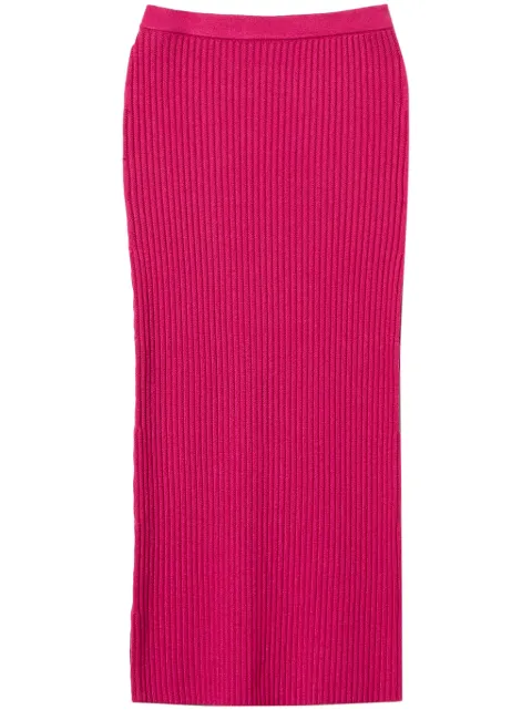 TWINSET rib knit midi skirt
