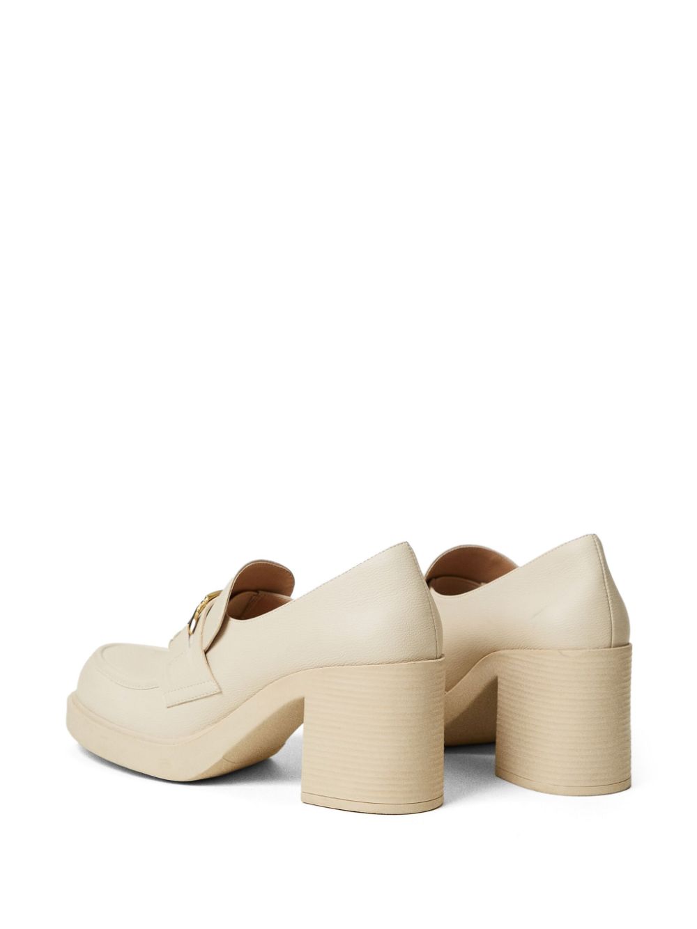 TWINSET 80 mm Oval loafers met T-gesp Beige