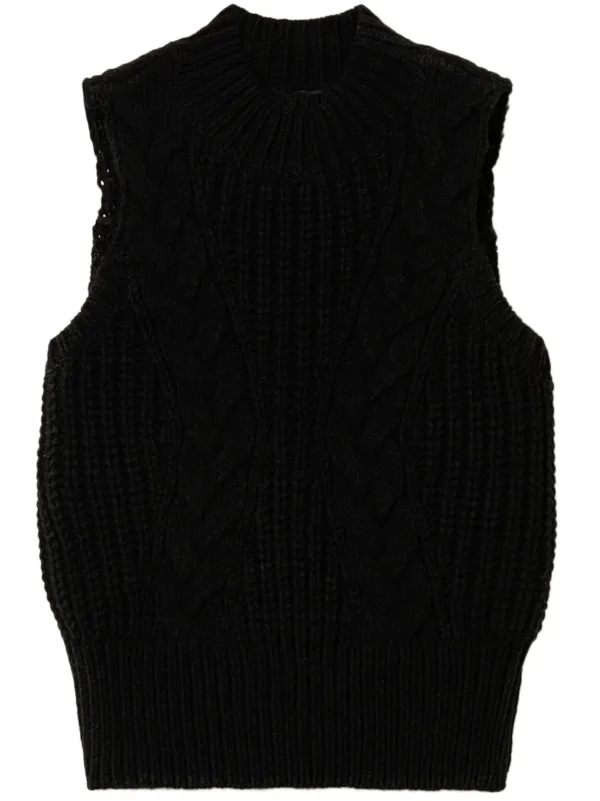 TWINSET Cable Knit Top Black FARFETCH ID
