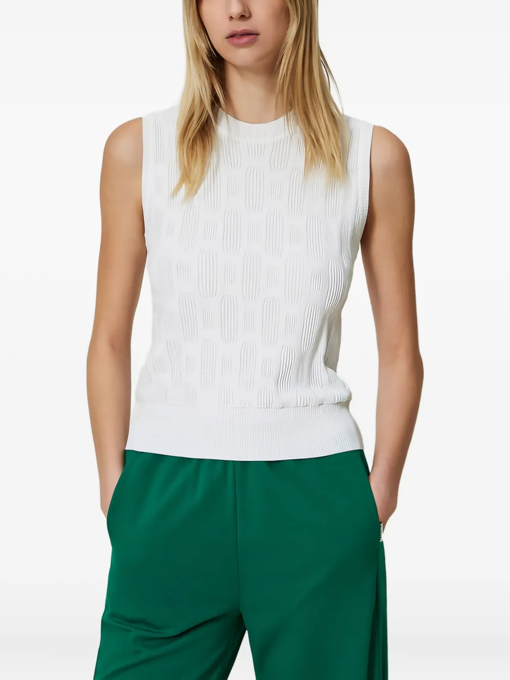 TWINSET geometric-pattern sleeveless top | Vests & Tank Tops | Image 2