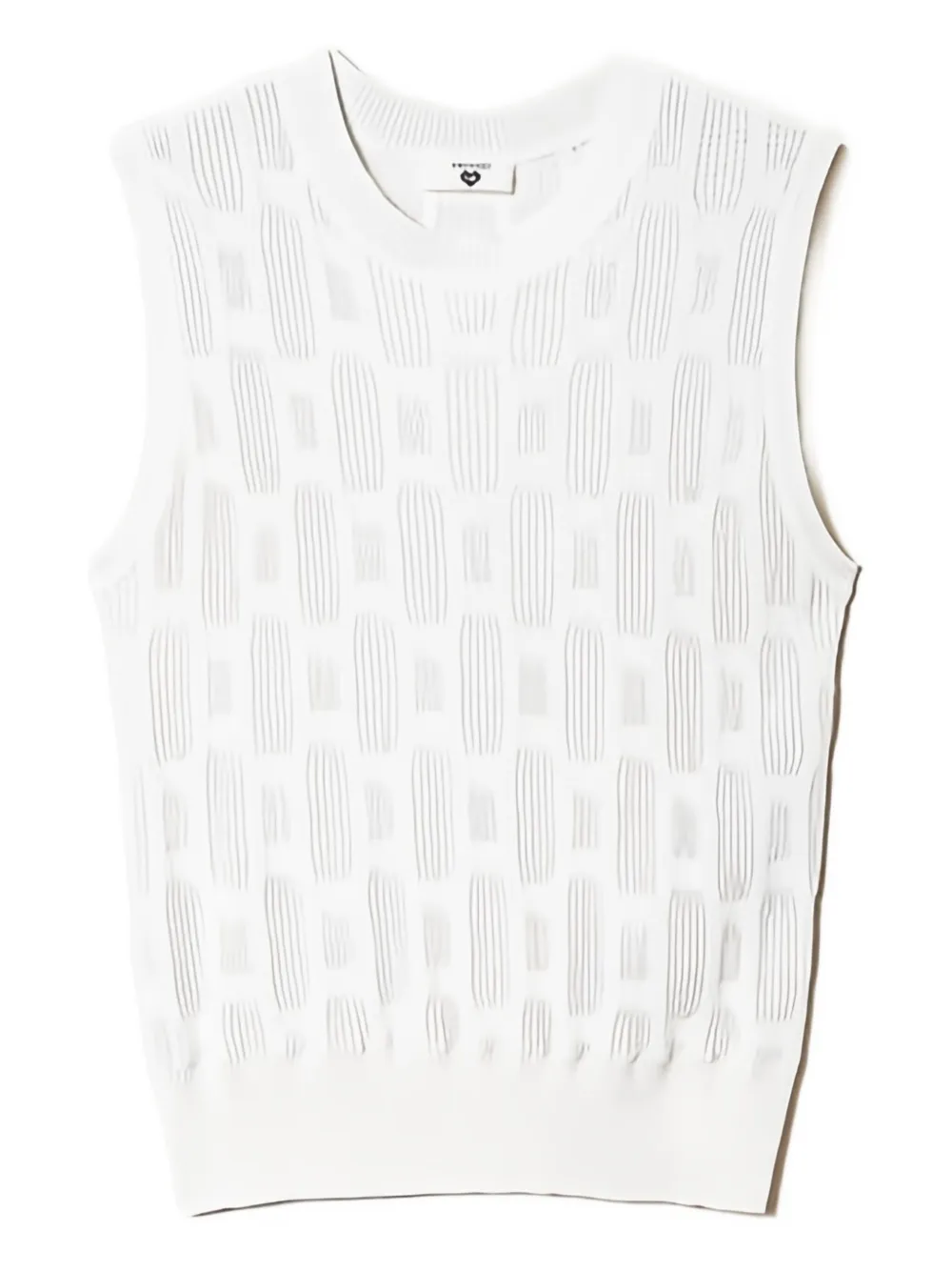 TWINSET geometric-pattern sleeveless top | White | Image 1