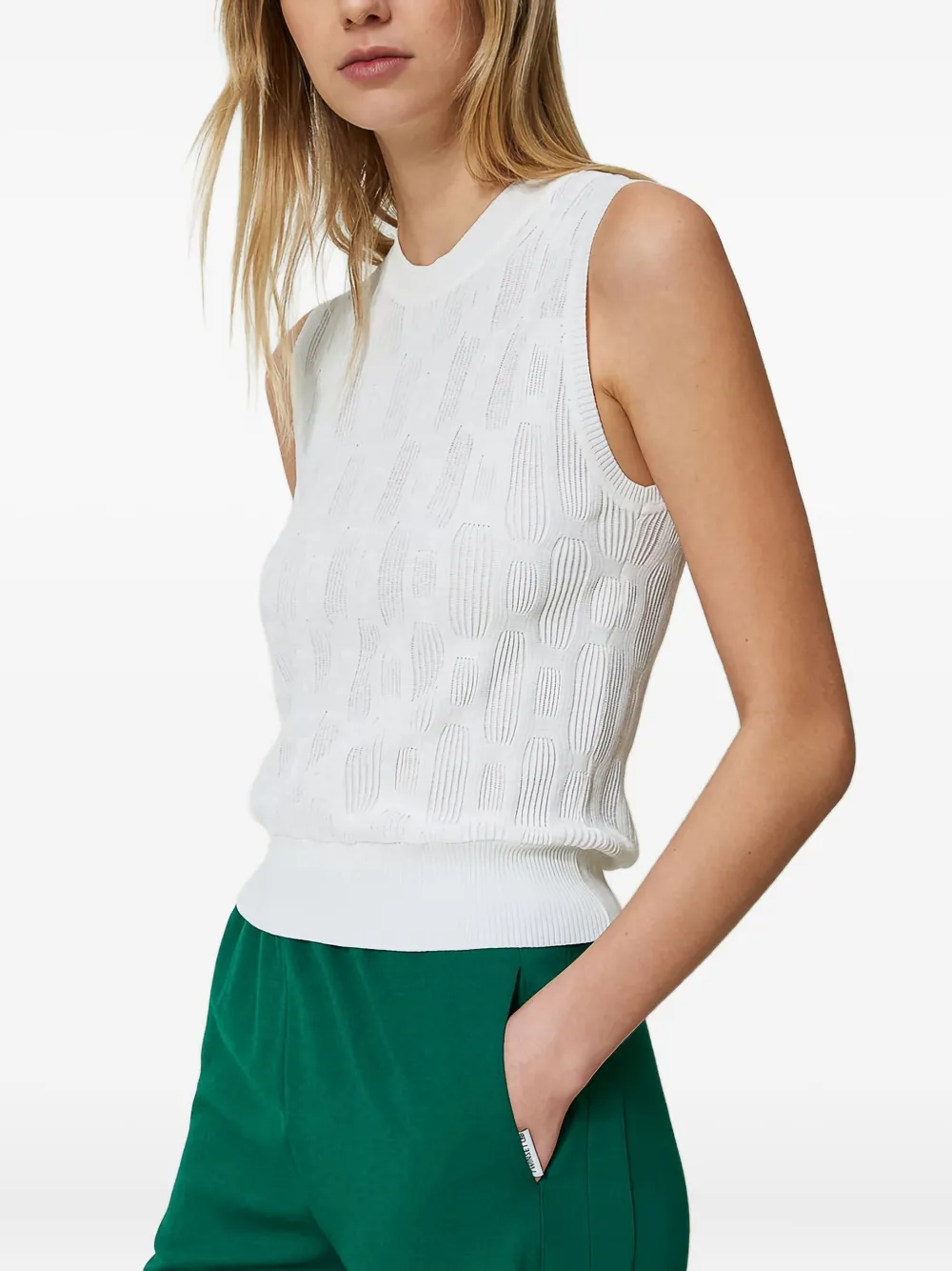 TWINSET Mouwloze top Wit