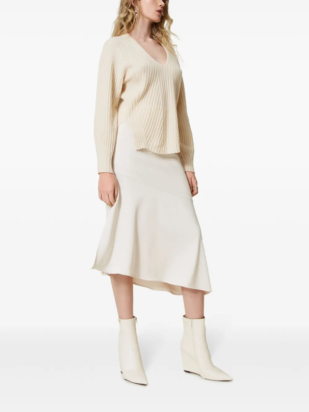 TWINSET Midi-rok met ketting - Wit