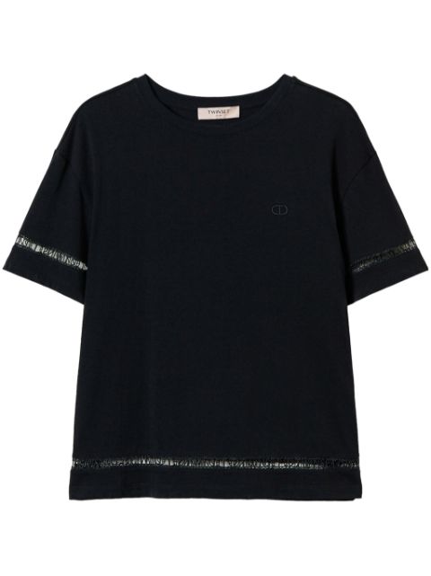 logo-embroidered T-shirt