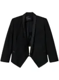 TWINSET open front cropped blazer - Black