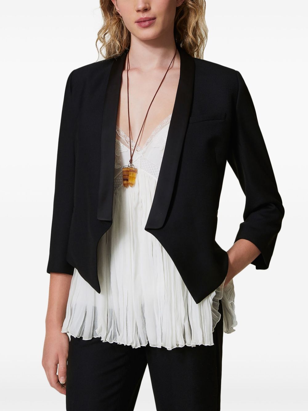 TWINSET Cropped blazer - Zwart