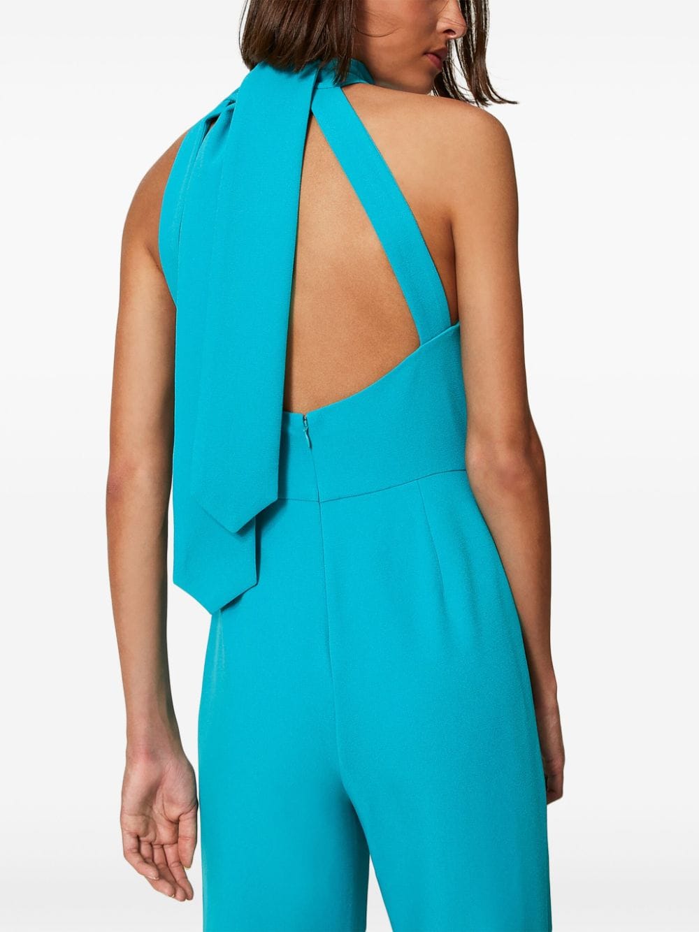 Shop Twinset Cady Halterneck Jumpsuit In Green